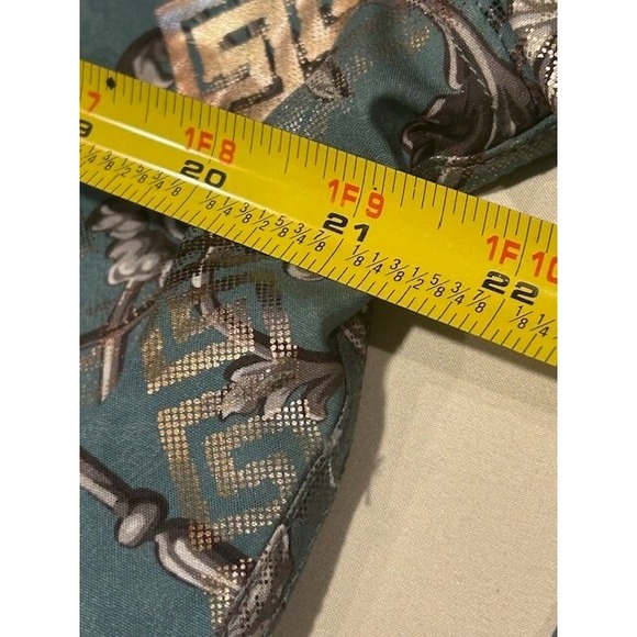 Silver Stone Men's Modern Fit Long-Sleeve Button-Up Teal/Silver Shirt NWT Size L - Picture 9 of 11